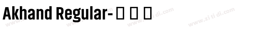 Akhand Regular字体转换